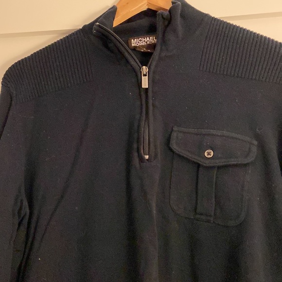 Michael Kors 1/4 Zip Black Sweater Size S - Picture 2 of 5